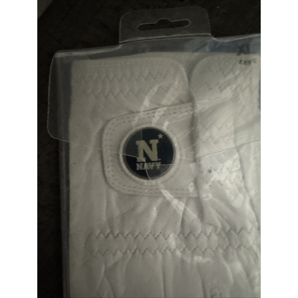 Links Walker Cabretta White Leather Golf Glove Mens Left Hand Size XL GO NAVY‎